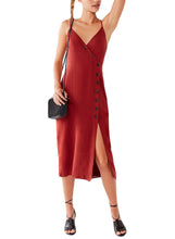 Load image into Gallery viewer, Button-down Linen Midi Dress