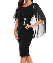 Load image into Gallery viewer, Waist Pleats Rhinestone Detail Midi Dress