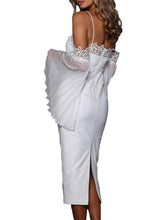 Load image into Gallery viewer, Chiffon Bell Sleeve Boho Lacy Midi Dress