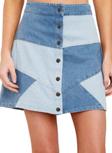 Load image into Gallery viewer, Snaps Casual Patchwork Denim Skirt