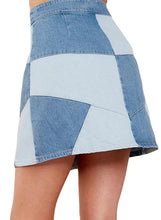 Load image into Gallery viewer, Snaps Casual Patchwork Denim Skirt