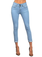 Load image into Gallery viewer, Cuffed Butt Lifting Skinny Jeans