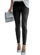 Load image into Gallery viewer, Patched Ruched Zip Bottom Skinny Jeans