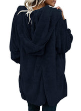 Load image into Gallery viewer, Open Front Fleece Cardigan Jacket