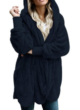 Load image into Gallery viewer, Open Front Fleece Cardigan Jacket