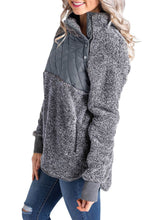 Load image into Gallery viewer, Fleece Asymmetrical Snap Pullover