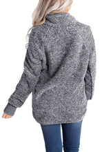 Load image into Gallery viewer, Fleece Asymmetrical Snap Pullover