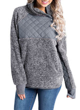 Load image into Gallery viewer, Fleece Asymmetrical Snap Pullover