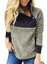 Load image into Gallery viewer, Fleece Asymmetrical Snap Pullover