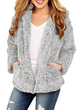 Load image into Gallery viewer, Zip Down Furry Hooded Jacket