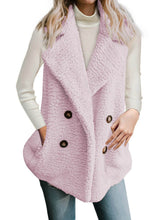 Load image into Gallery viewer, Button Detail Lambswool Vest Jacket