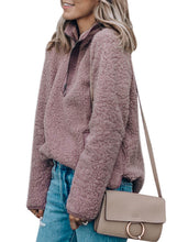 Load image into Gallery viewer, V Neck Long Sleeve Furry Sweatshirt(Hot Sale)-Order one SIZE UP  than Casual