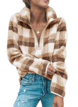 Load image into Gallery viewer, V Neck Long Sleeve Furry Sweatshirt(Hot Sale)-Order one SIZE UP  than Casual