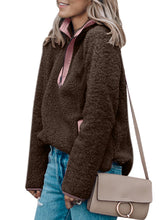 Load image into Gallery viewer, V Neck Long Sleeve Furry Sweatshirt(Hot Sale)-Order one SIZE UP  than Casual