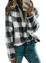Load image into Gallery viewer, V Neck Long Sleeve Furry Sweatshirt(Hot Sale)-Order one SIZE UP  than Casual
