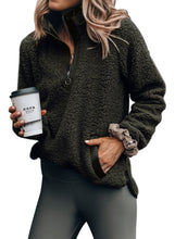 Load image into Gallery viewer, V Neck Long Sleeve Furry Sweatshirt(Hot Sale)-Order one SIZE UP  than Casual