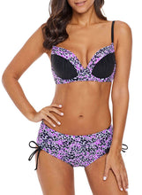 Load image into Gallery viewer, Striped Lace Up 2pcs Bikini Swimsuit