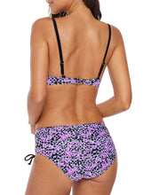 Load image into Gallery viewer, Striped Lace Up 2pcs Bikini Swimsuit