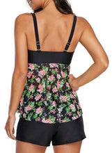 Load image into Gallery viewer, Floral Bandeau Tankini Top