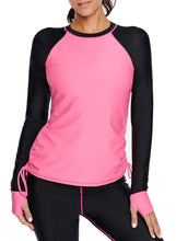 Load image into Gallery viewer, Color Block Long Sleeve Rashguard Top