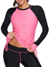 Load image into Gallery viewer, Color Block Long Sleeve Rashguard Top