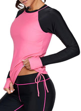 Load image into Gallery viewer, Color Block Long Sleeve Rashguard Top