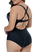 Load image into Gallery viewer, Striped Crisscross Plus Monokini