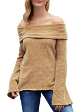 Load image into Gallery viewer, Soft Velvet Knit Off Shoulder Sweater