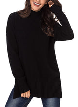 Load image into Gallery viewer, Turn-up Sleeve Turtle Neck Sweater