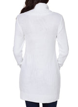 Load image into Gallery viewer, Cowl Neck Cable Knit Sweater Dress