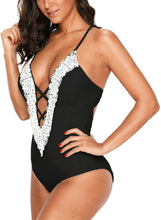 Load image into Gallery viewer, Crochet Deep V Neck Monokini