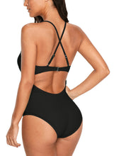 Load image into Gallery viewer, Crochet Deep V Neck Monokini