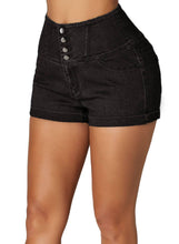 Load image into Gallery viewer, Buttoned High Waist Short Jeans